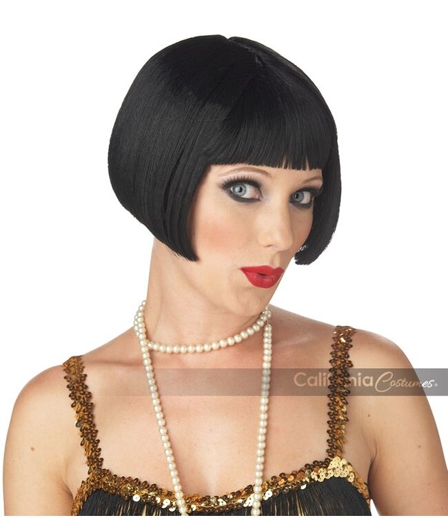 CALIFORNIA COSTUMES FLIRTY FLAPPER WIG BLK