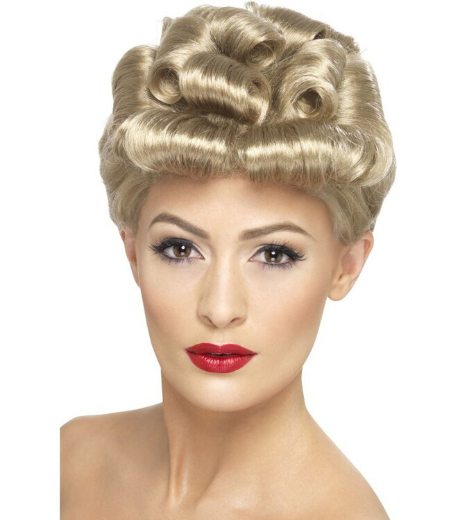 SMIFFY'S 40s Vintage Wig, Blonde