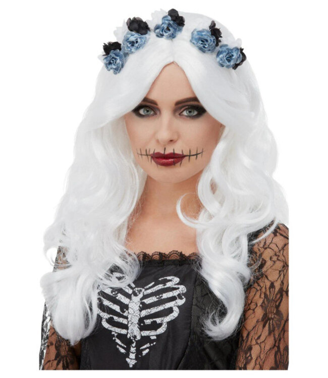 SMIFFY'S Day of the Dead Wig, White