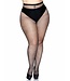 LEG AVENUE Callie Plus Backseam Fishnet Tights BLACK