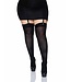 LEG AVENUE THIGH HIGHS BLACK PLUS