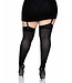 LEG AVENUE THIGH HIGHS BLACK PLUS