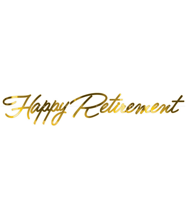 BEISTLE Foil Happy Retirement Streamer - 5.5 Foot