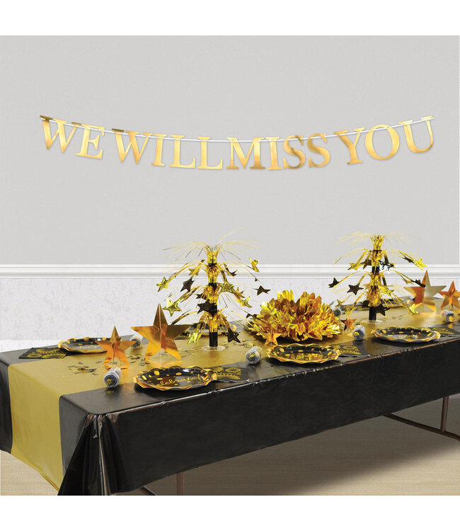 BEISTLE Foil We Will Miss You Streamer - 6.5 Foot