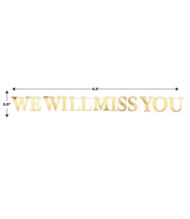 BEISTLE Foil We Will Miss You Streamer - 6.5 Foot