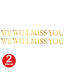 BEISTLE Foil We Will Miss You Streamer - 6.5 Foot