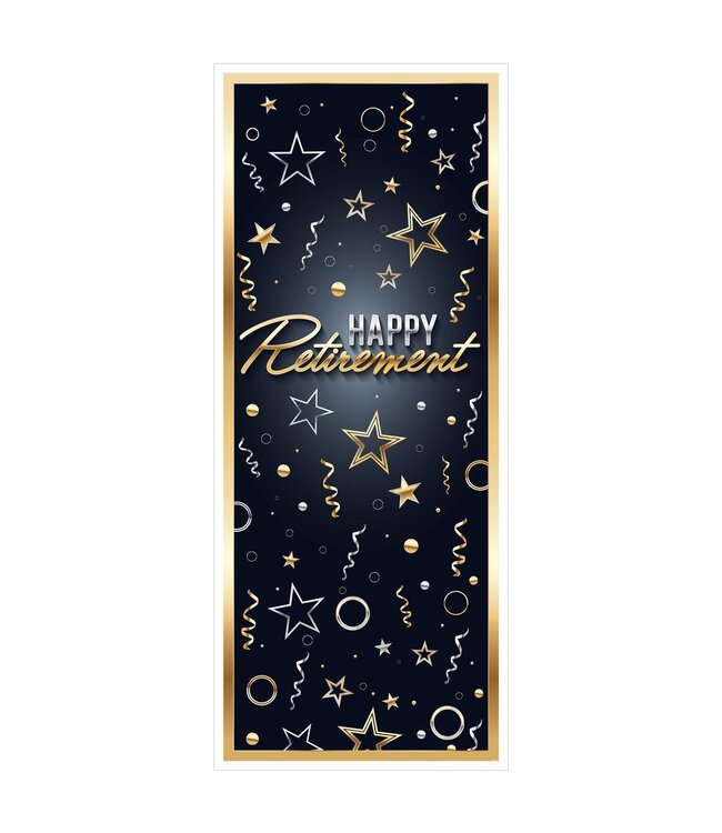 BEISTLE Happy Retirement Door Cover - 6' x 30"