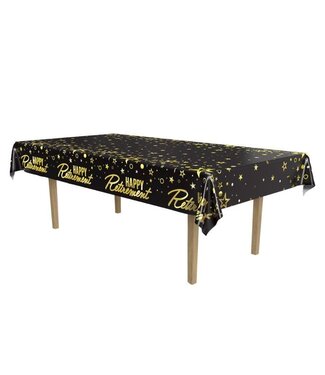 BEISTLE METALLIC TABLE COVER HAPPY RETIREMENT