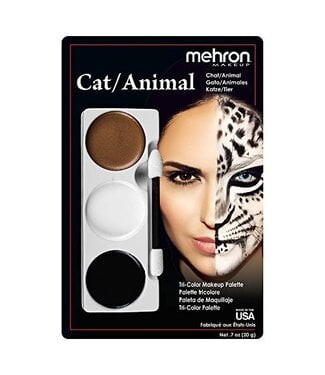 MEHRON Tri-Color Makeup Palette Cat/Animal