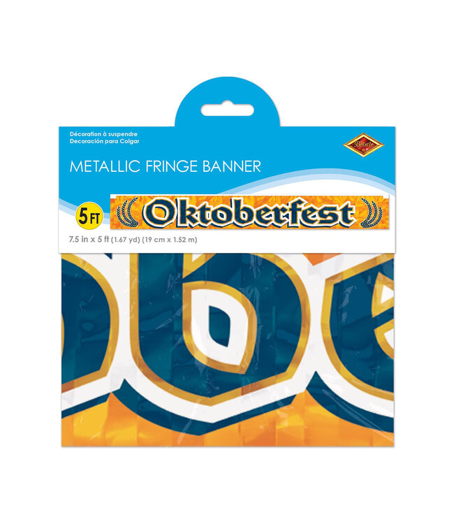 BEISTLE METALLIC OKTOBERFEST FRINGE BANNER