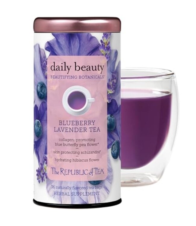 THE REPUBLIC OF TEA Beautifying Botanicals® Daily Beauty Herbal Tea Blueberry Lavender