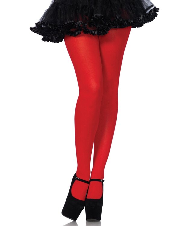LEG AVENUE NYLON TIGHTS RED
