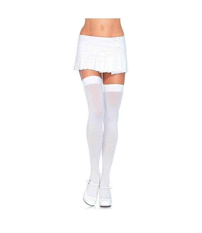 LEG AVENUE THIGH HIGHS WHITE QUEEN