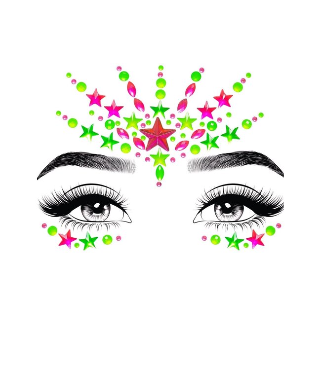 LEG AVENUE NEON FACE JEWELS