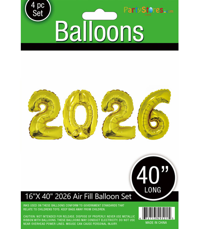 PARTY ON 16" Foil 2026 Set  *Does Not Float*