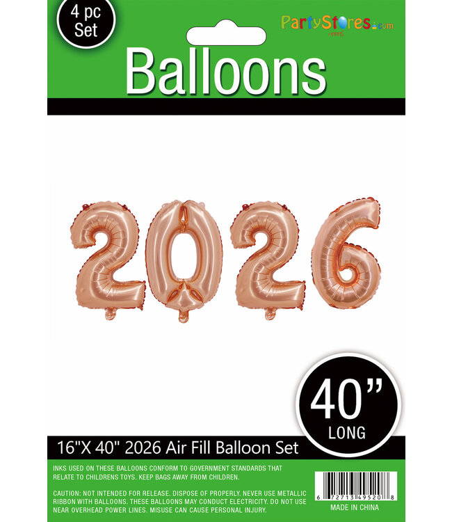 PARTY ON 16" Foil 2026 Set  *Does Not Float*