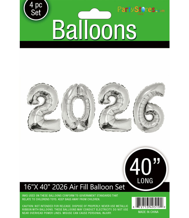 PARTY ON 16" Foil 2026 Set  *Does Not Float*