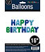 PARTY ON Foil Blue and Green "Happy Birthday" Letter Balloon Banner Kit