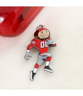 SEASONS JEWELRY OHIO STATE BRUTUS CRYSTAL LOGO PIN/PENDANT