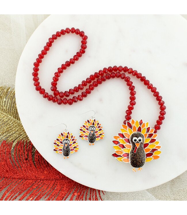 SEASONS JEWELRY ENAMEL TURKEY PIN/PENDANT