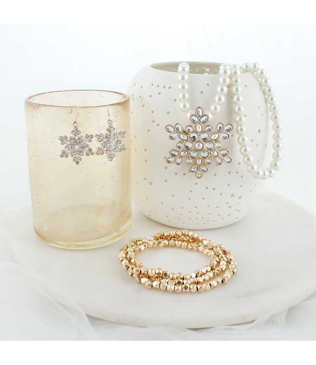 SEASONS JEWELRY GOLD SNOWFLAKE PIN/PENDANT