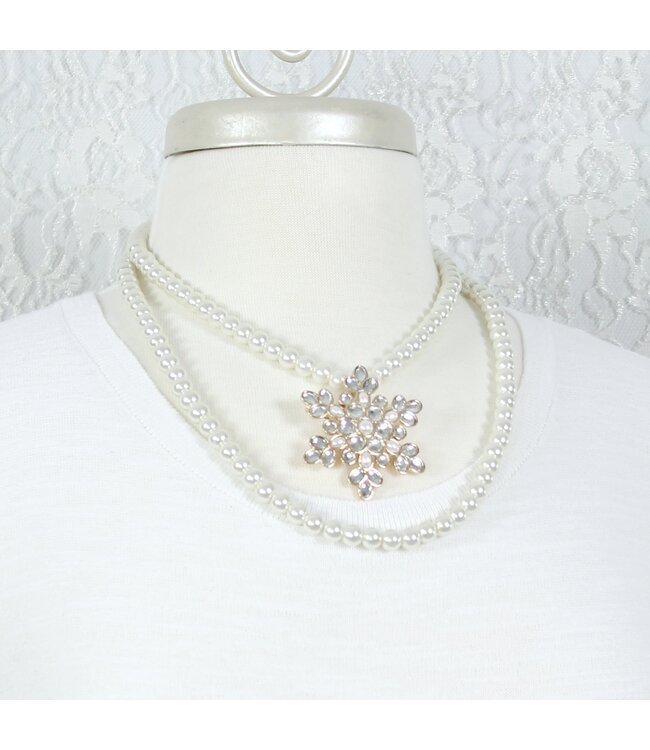 SEASONS JEWELRY GOLD SNOWFLAKE PIN/PENDANT