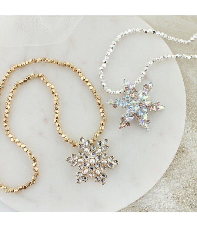 SEASONS JEWELRY GOLD SNOWFLAKE PIN/PENDANT