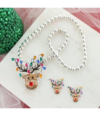 SEASONS JEWELRY WHIMSICAL REINDEER PIN/PENDANT