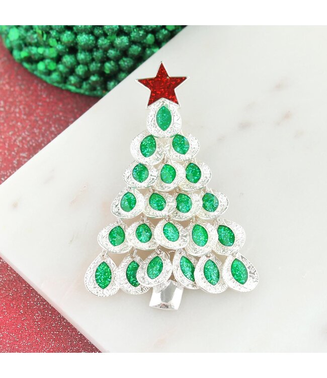 SEASONS JEWELRY ENAMEL DANGLE TREE PENDANT