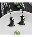 SEASONS JEWELRY GLITTER WITCH AILHOUETTE EARRINGS