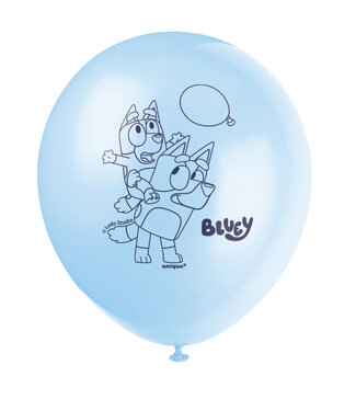 UNIQUE INDUSTRIES INC Bluey Latex Balloons - 8 Count