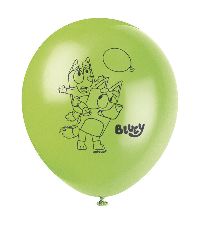 UNIQUE INDUSTRIES INC Bluey Latex Balloons - 8 Count