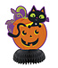 UNIQUE INDUSTRIES INC Honeycomb Centerpiece Cat & Pumpkin - 3 Count