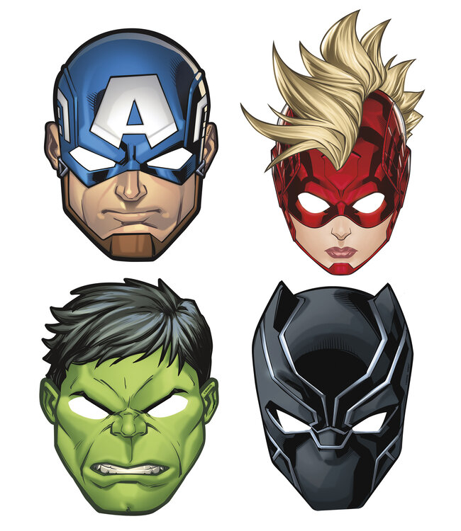 UNIQUE INDUSTRIES INC Avengers Party Masks - 8 Count
