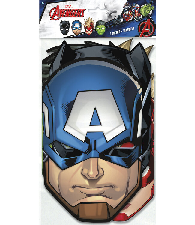 UNIQUE INDUSTRIES INC Avengers Party Masks - 8 Count