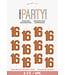 UNIQUE INDUSTRIES INC Glitz Rose Gold Hanging Swirl "16" Decorations, 6 Count