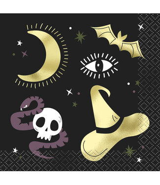 UNIQUE INDUSTRIES INC 16CT BEV CELESTIAL HALLOWEEN WITCH PLEASE