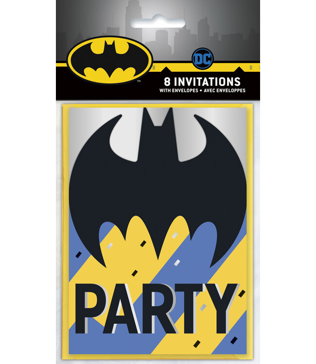 UNIQUE INDUSTRIES INC 8CT INVITES BATMAN