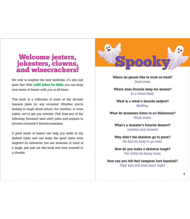 PETER PAUPER PRESS 1001 Jokes for Kids Book