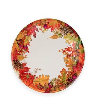 CASPARI HARVEST GARLAND WHITE - DINNER PLATES