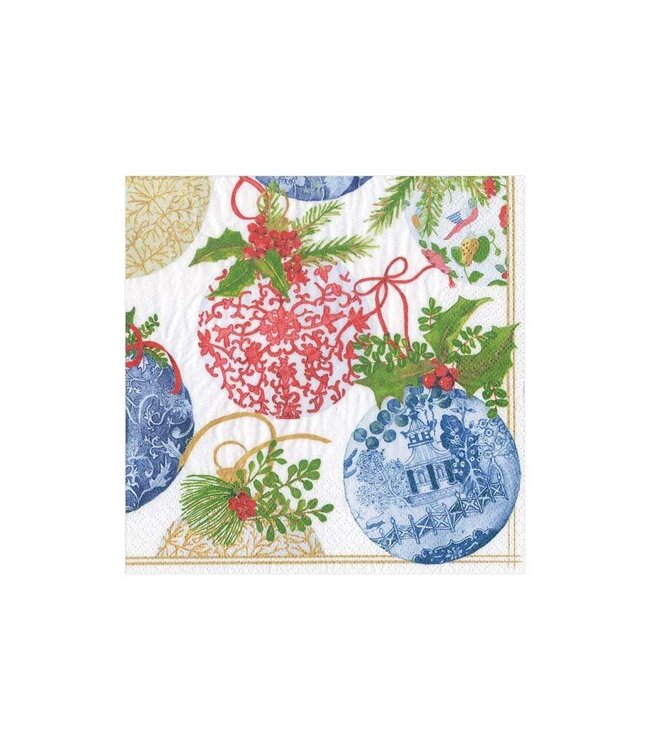 CASPARI PORCELAIN ORNAMENTS - NAPKIN COCKTAIL