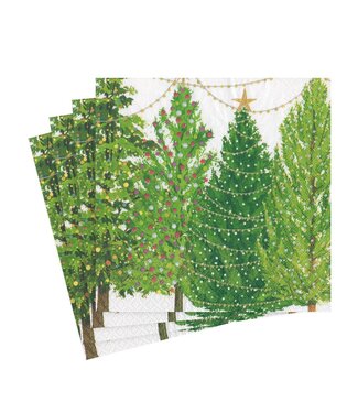 CASPARI CHRISTMAS TREES WITH LIGHTS - NAPKIN LUNCHEON