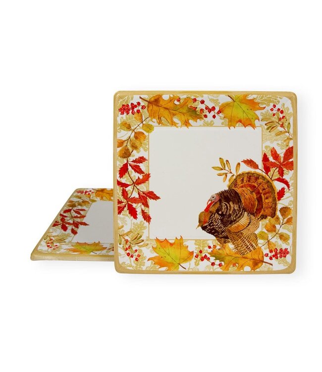 CASPARI WOODLAND TURKEY  SQ - DINNER PLATES SQUARE
