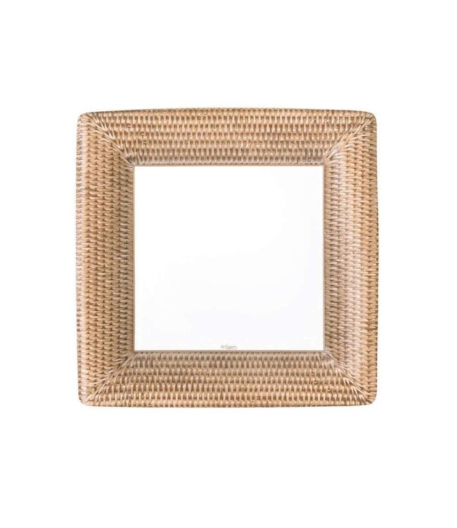 CASPARI RATTAN  SQ - SALAD/DESSERT PLATES SQUARE