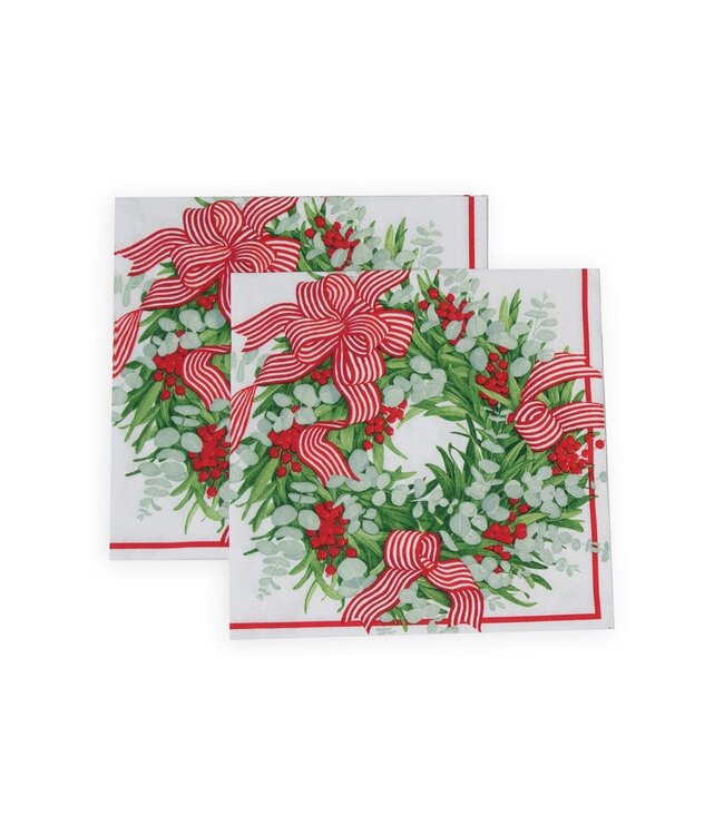 CASPARI RIBBON STRIPE WREATH - NAPKIN DINNER