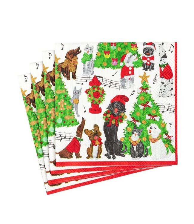 CASPARI CAROLING PETS - NAPKIN LUNCHEON