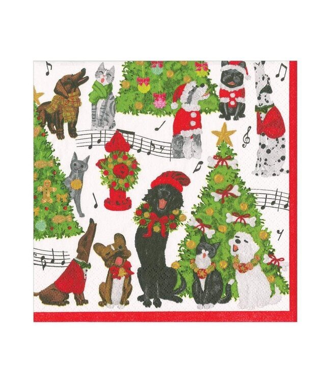 CASPARI CAROLING PETS - NAPKIN LUNCHEON