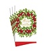 CASPARI HOLLY AND BERRY WREATH MERRY CMAS - GUEST TOWEL