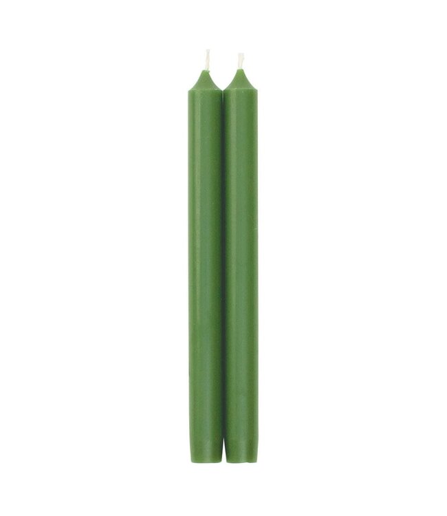CASPARI LEAF GREEN DUET CANDLE - CANDLE CROWN PAIRS 10 INCH