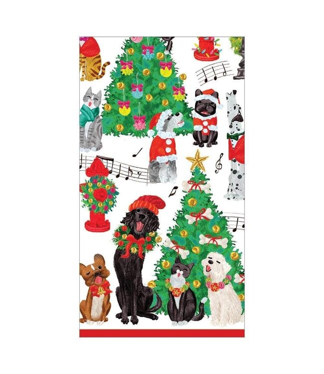 CASPARI CAROLING PETS - GUEST TOWEL